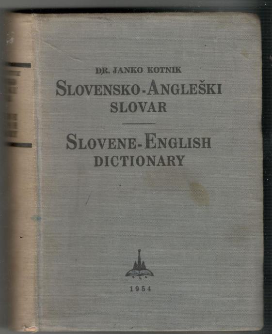 ANGLEŠKO SLOVENSKI SLOVAR, 1954
