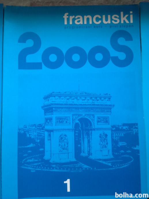 Francuski 2000S 1,2,3,preg.gramatike, tekstovi,pregled reči