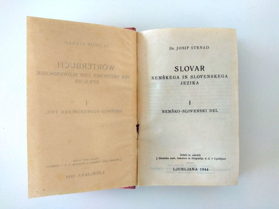 Slovar nemškega in slovenskega jezika (Strnad, 1944)