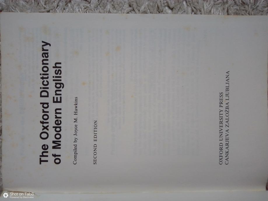 The Oxford Dictionary od Modern English