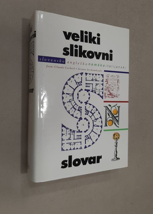 Nov Veliki slikovni slovensko angleško nemško italijanski slovar