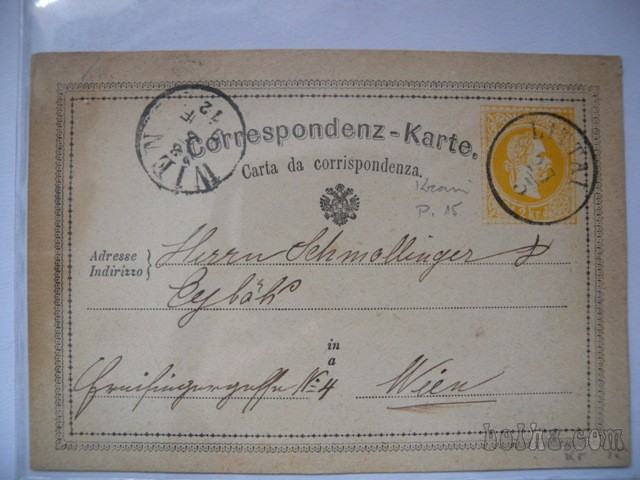 LITIJA ODLIČNO OHRANJENA DOPISNICA -CORRESPONDENZ-KARTE IZ LETA 1872