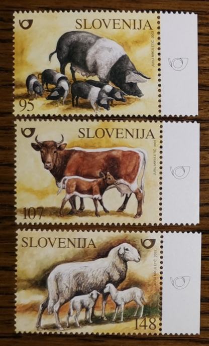 Slovenija 438 440 živali prašič krava ovca serija nežigosana d **(max)