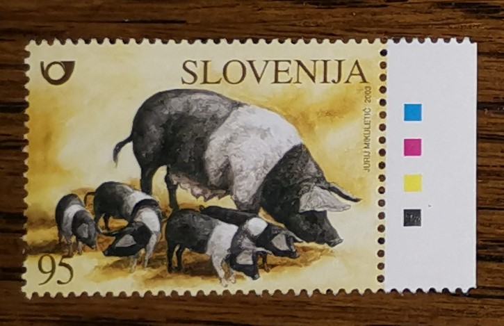 Slovenija 438 živali prašič + barvna lestvica nežigosana ** (max)