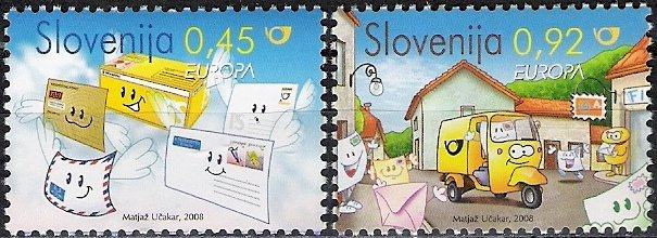 Slovenija 682 - 683 EUROPA CEPT pismo pošta nežigosani ** (max)