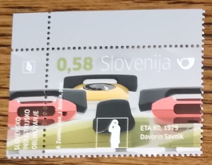 Slovenija 983 telefon ETA 80 SID zgoraj levo nežigosana ** (max)