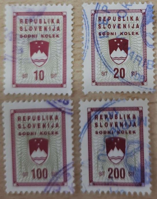Sodni koleki Slovenija, 10 do 1000 tolarjev (31317)
