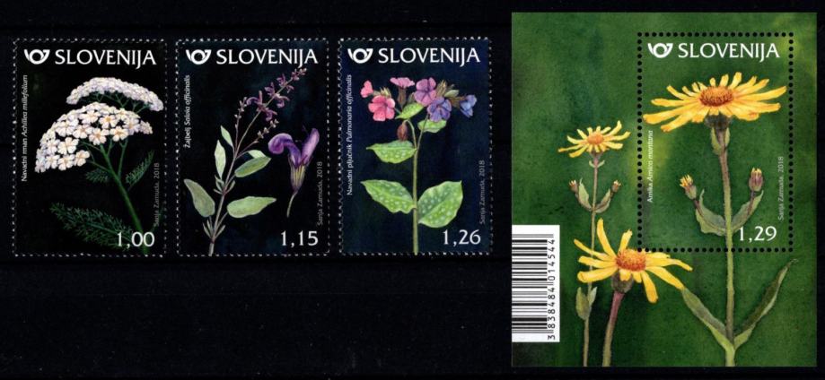 Znamke SLO 2018 - zdravilne rastline