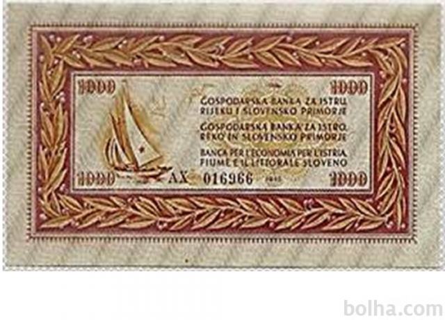1000 lir 1945 STO aUNC / UNC - redko