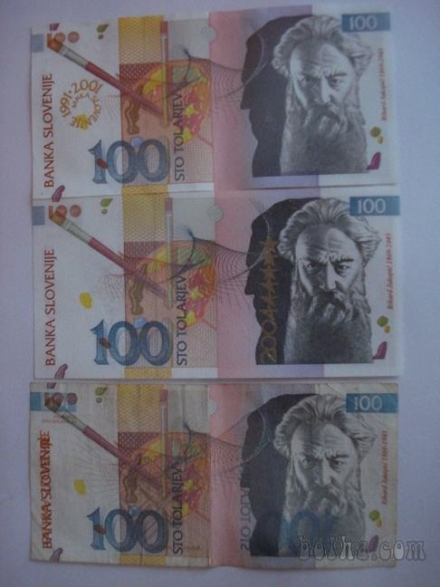 3 x 100 tolarjev Slovenija