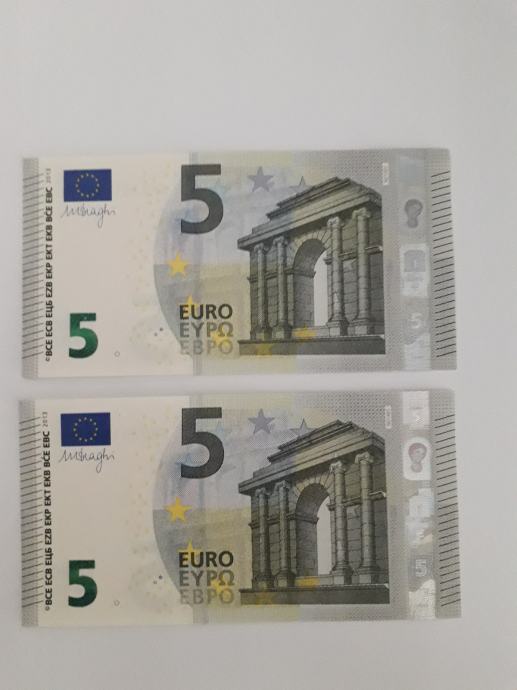 Europa 2 x bankovec za 5 Euro v UNC