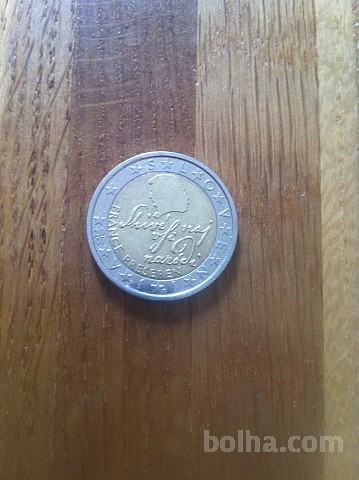 kovanec za 2 eur, 2007, France Prešeren, Slovenija, naprodaj