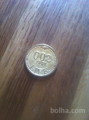 Redek kovanec: 002 Lipe, Slovenija, 1992, naprodaj