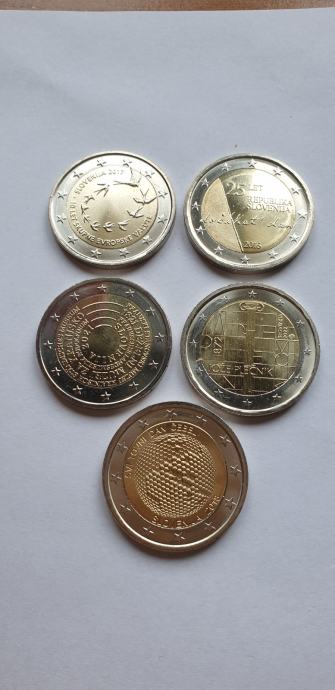 SLOVENIJA 2€ EURA spominski kovanci- 5 x 2€ unc