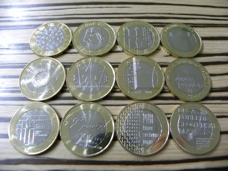Slovenija 3 evro/euro 2008-2021 - UNC