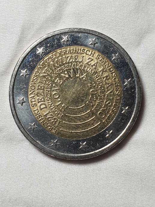 Spominski kovanec za 2€ - 200. obletnica deželnega muzeja za Kranjsko