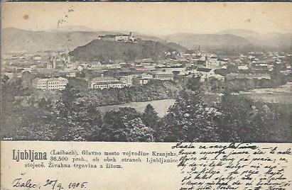 232. Razglednica: Ljubljana, 1905