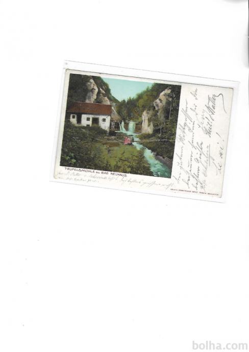Hudičev mlin pri Dobrni, potovana razglednica iz leta 1903