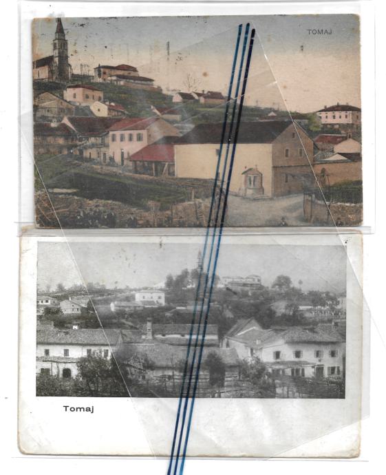 TOMAJ, PRIMORSKA, KRAS - TRI RAZGLEDNICE, 1910, 1915, 1960