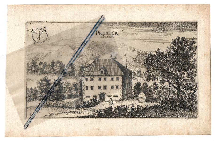 VALVAZOR - GRAD PREŽEK - ŠENTJERNEJ - TOPOGRAFIJA, 1679