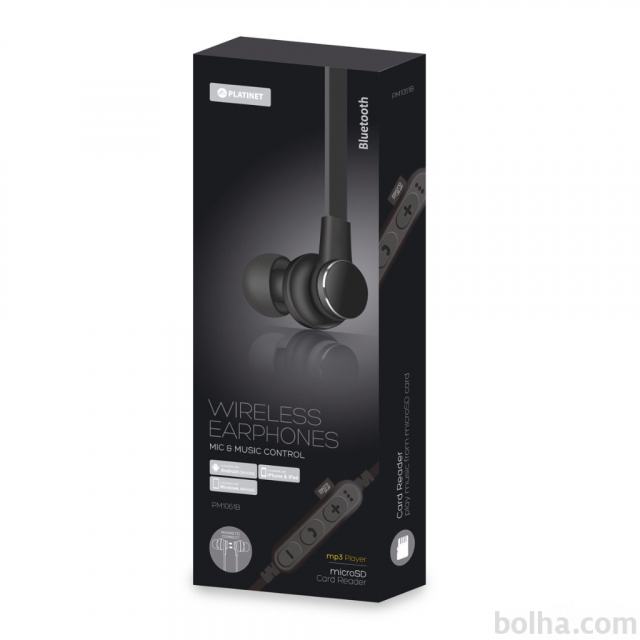 Bluetooth slušalke Platinet PM1061B z mikrofonom in microSD