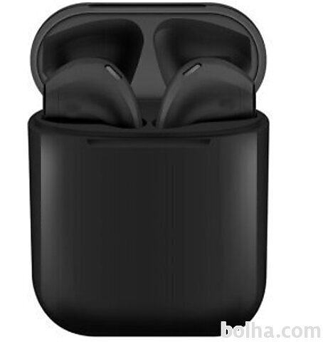Brezžične Bluetooth slušalke Original i12 TWS Black Matt,...