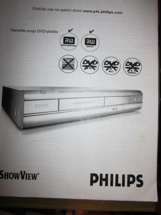 Philips, videorekorder za DVD in snemanje