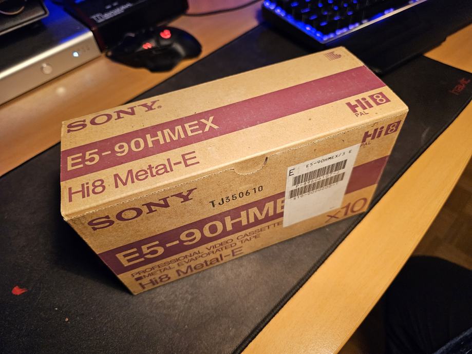 Sony Hi8 MetalE tape PAL, E590HMEX (staro/novo)