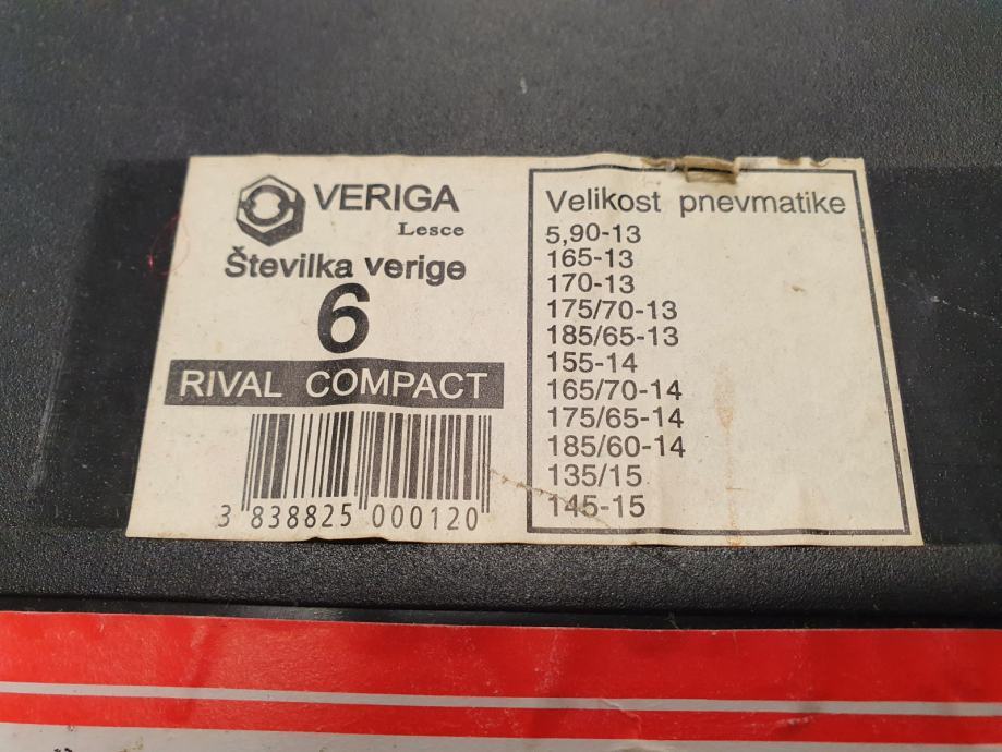 Nikoli rabljene snežne verige Veriga Lesce - Rival Compact X, št. 6