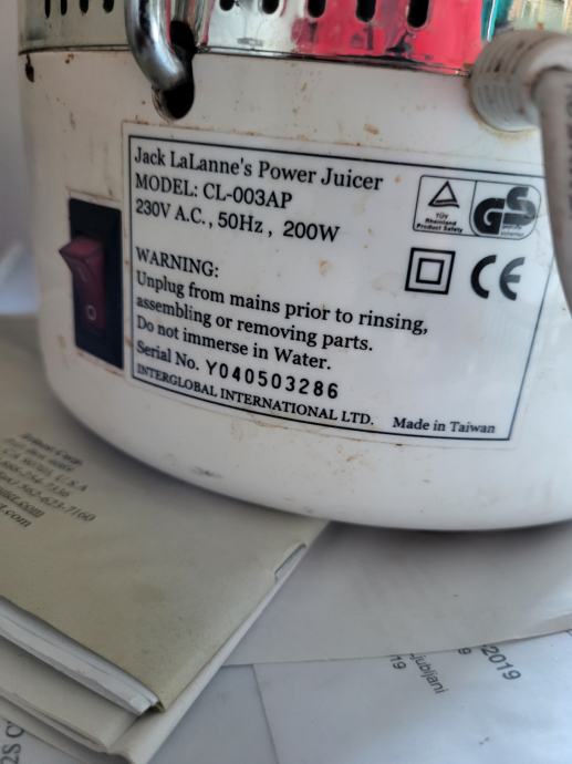 Jack Lalannes Power Juicer ( originalni sokovnik )