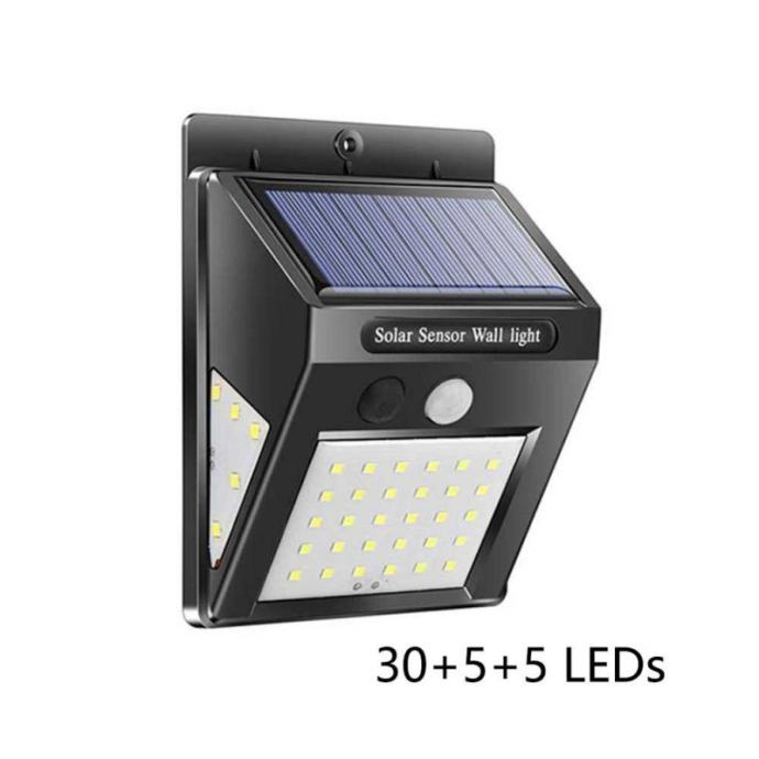 Solarna LED svetilka 30+5+5LED+senzor gibanja 12W stenska