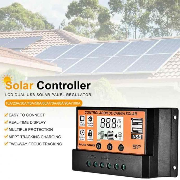 Prodam solarni regulator - 100A MPPT - kontroler z LCD prikazovalnikom