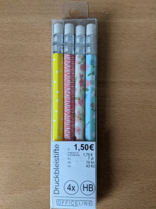 Nov 4-delni komplet tehničnih svinčnikov HB