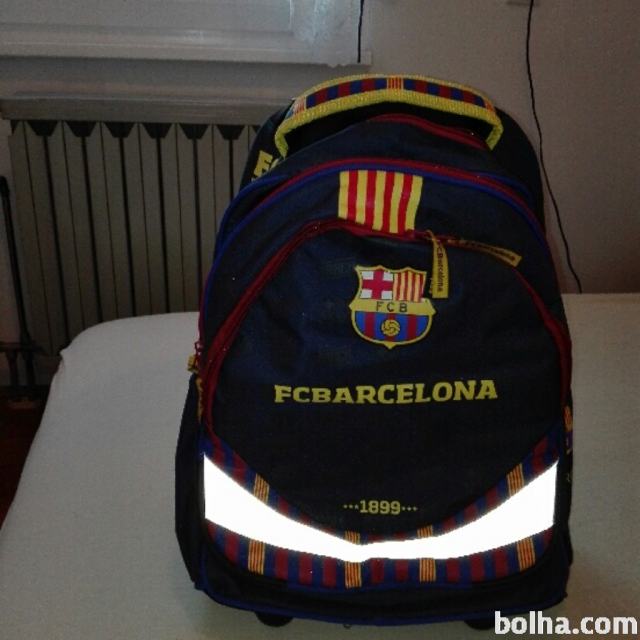 Šolska torba s koleščki - FC BARCELONA