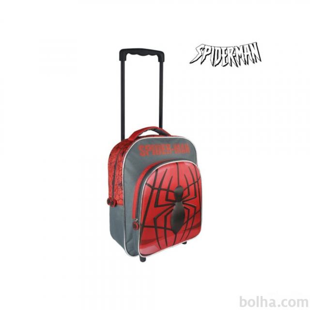 3D šolski nahrbtnik s kolesci Spiderman 8218