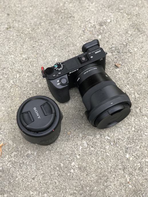 Sony a6500 + 2 objektiva Sony 18135mm 3.55.6 & Sigma 16mm 1.4