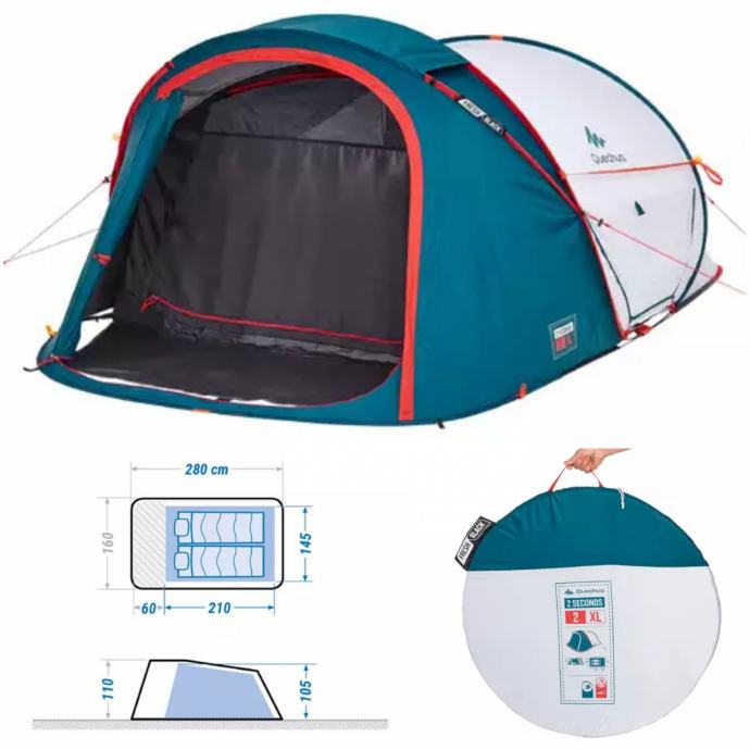 Kamp oprema (šotor, blazina, tlačilka, spalna vreča)