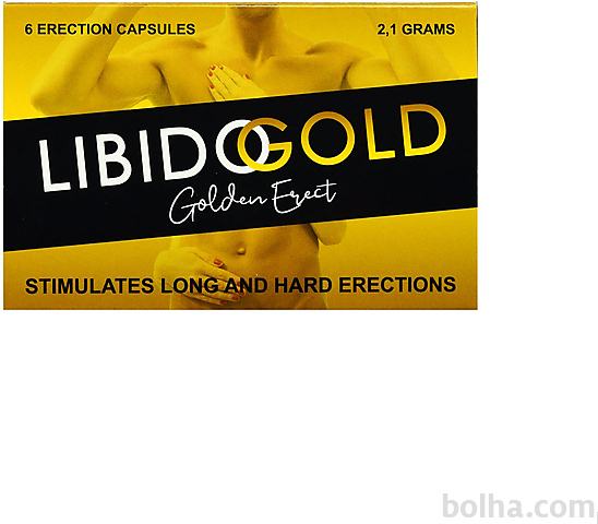 Erekcijske kapsule Libido Gold Golden Erect, 6 kom
