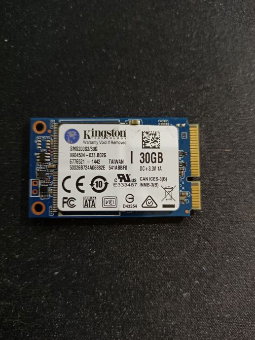 Kingston 30GB, Mini PCI-e mSATA