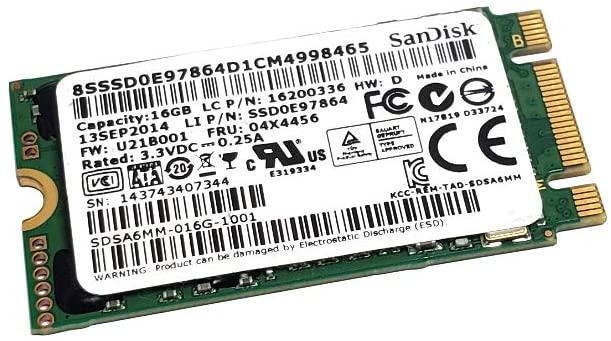 M.2 ssd disk 16GB sandisk