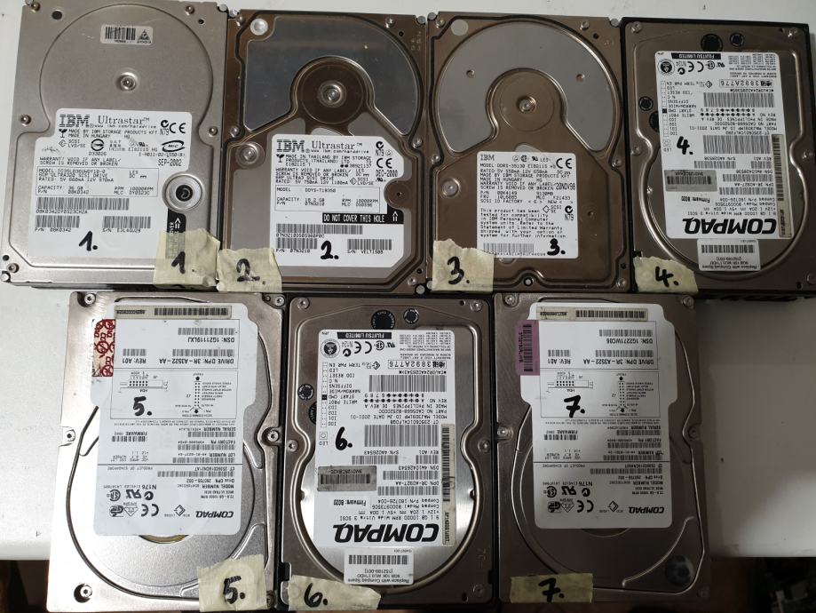 Prodam več različnih SCSI diskov
