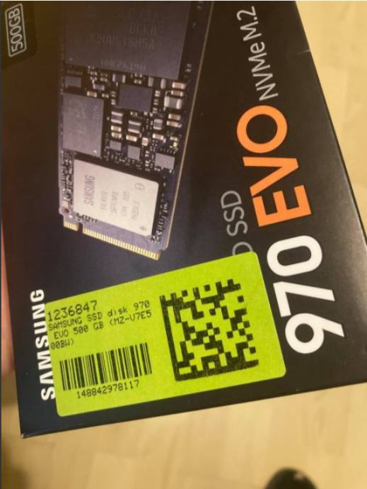 Samsung SSD 970 EVO 500GB 3.400 MB/s + HDD 1TB