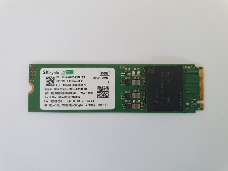SK hynix 256GB NVMe Solid State Drive M.2 SSD HFM256GDJTNG