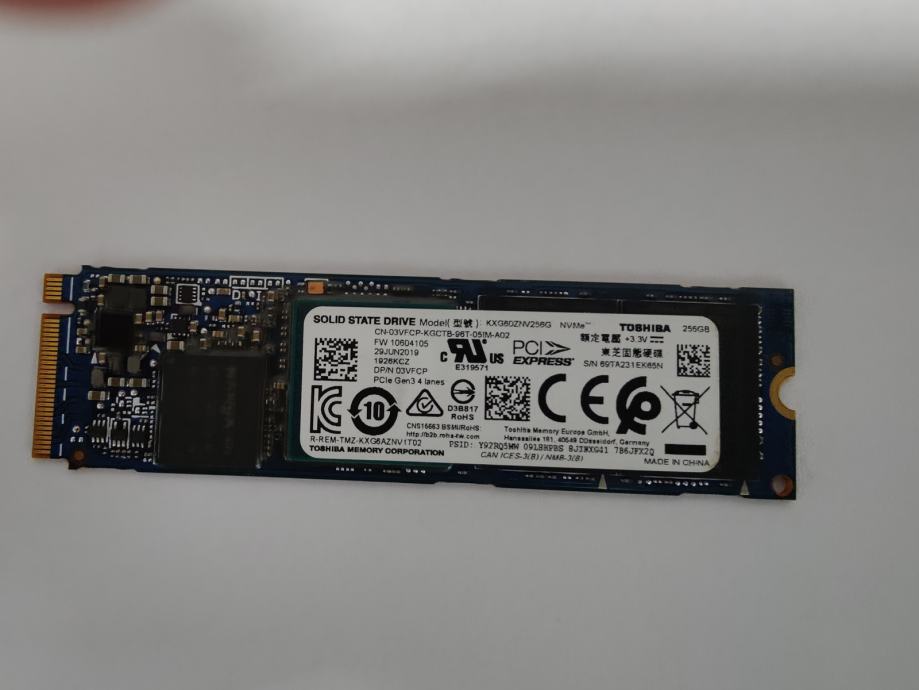 SSD disk 256GB NVMe M.2 Toshiba