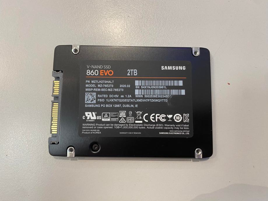 Ssd Samsung Evo 860 2tb SSD 860 EVO SATA III 2TB Memory Storage MZ