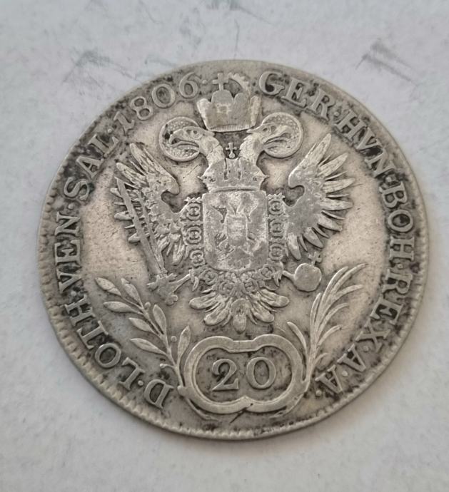 !"Habsburžani - Franc II. 20 srebrnih krajcarjev 1806