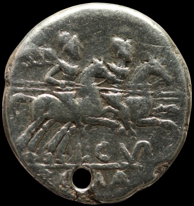 LaZooRo: Rim - AR Denarius L. Cupienniusa (147 pr. n. št.), Dioskuri