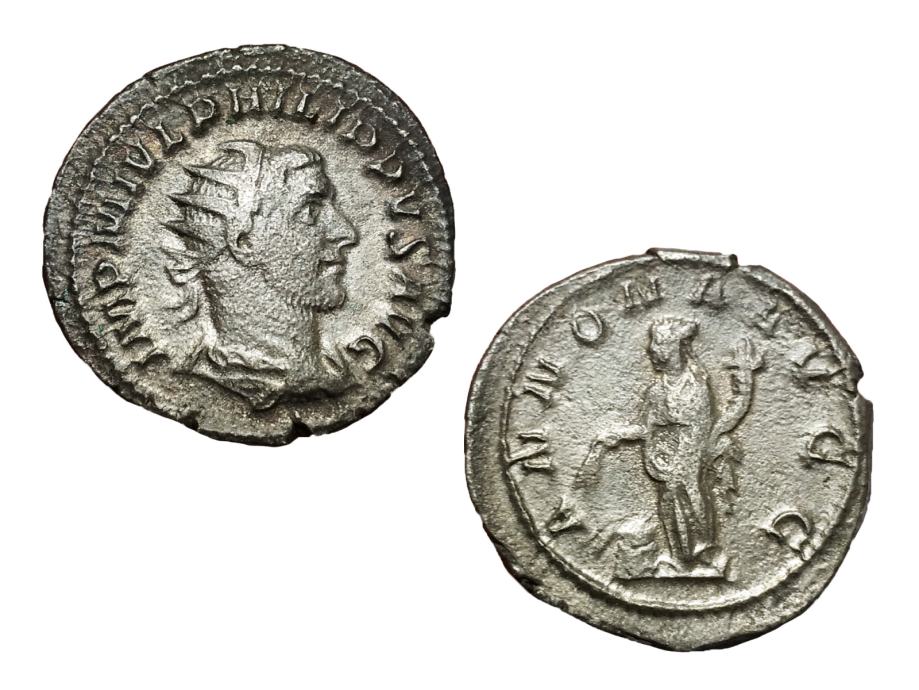 Rimski kovanec Filip I. Arabski, 3.st.