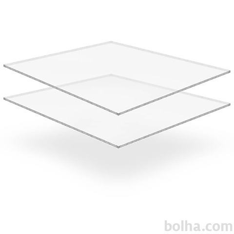vidaXL Prozorne plošče iz akrilnega stekla 2 kosa 40x60 cm 10 mm