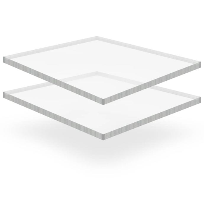 vidaXL Prozorne plošče iz akrilnega stekla 2 kosa 40x60 cm 15 mm